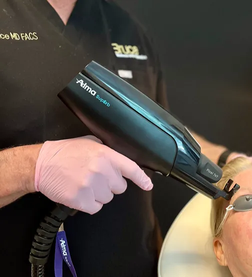 Laser skin rejuvination treatment
